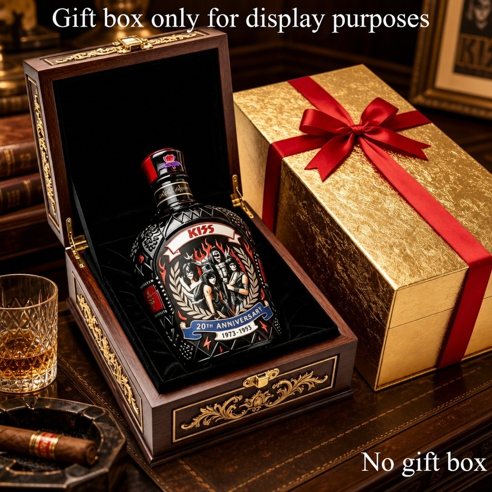 Vintage Collectible Liquor Bottles - قارورة ويسكي YING-KISS بتصميم موسيقى الروك