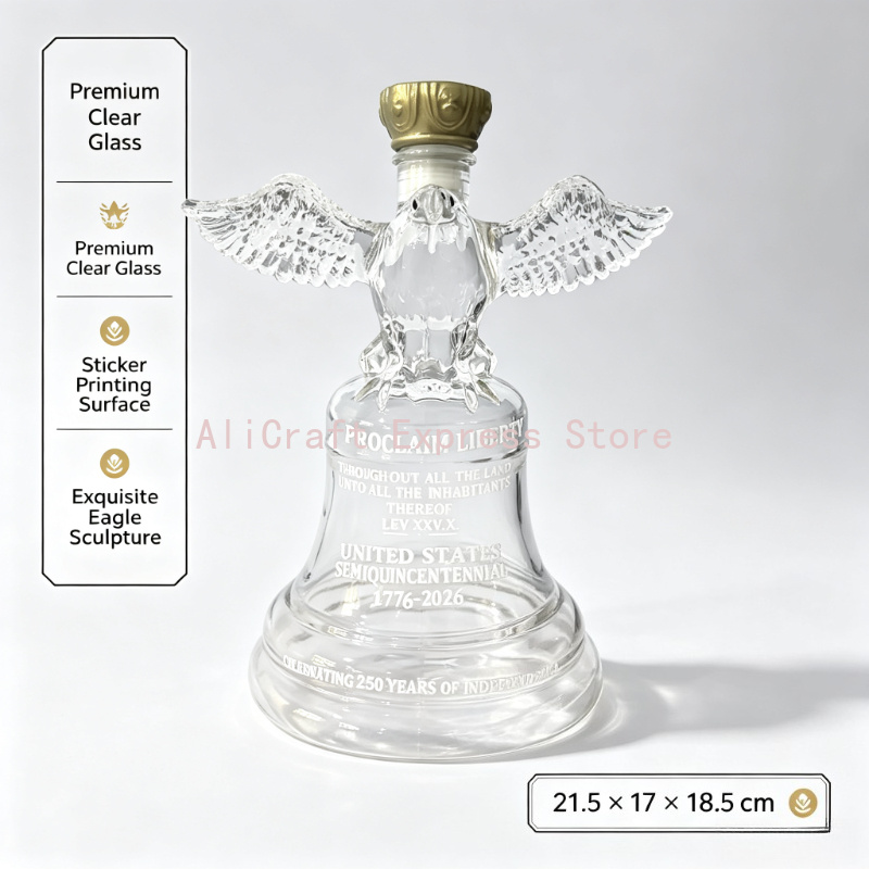 زجاجة نبيذ زجاجية بتصميم جرس ا - مراجعة Vintage Collectible Liquor Bottles وسعره