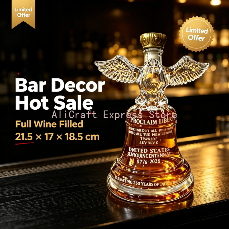 زجاجة نبيذ زجاجية بتصميم جرس ا - مراجعة Vintage Collectible Liquor Bottles وسعره