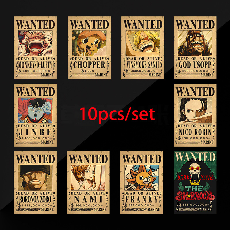 10 قطع ملصقات مطلوبين أنمي ون  - مراجعة Vintage Collectibles Toys وسعره