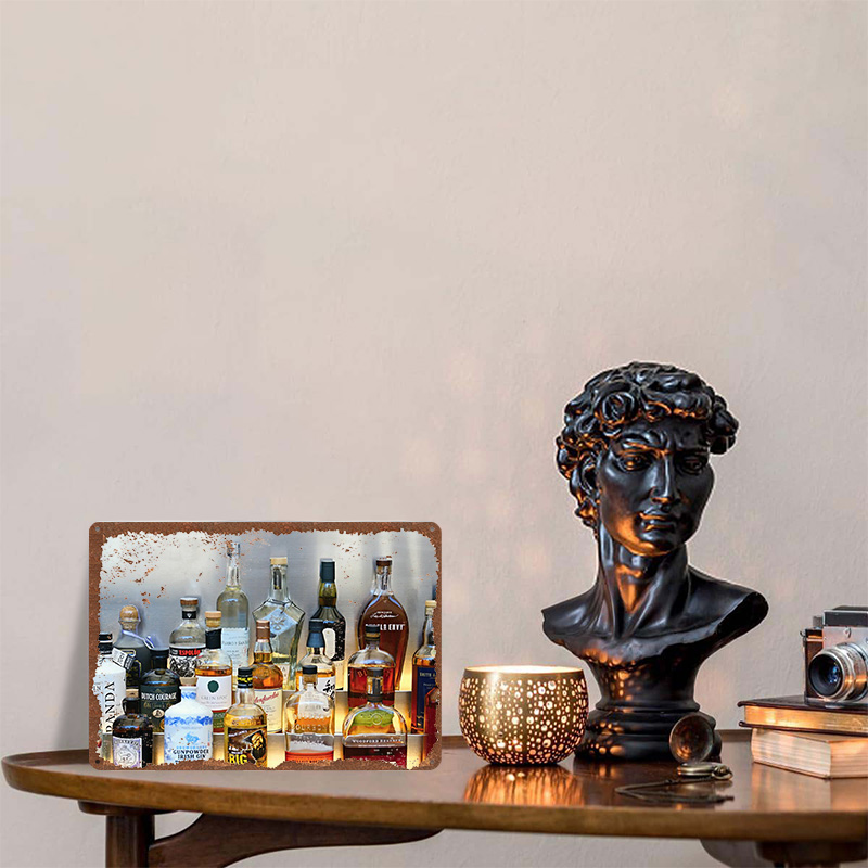 مجموعة زجاجات الخمور ملصق مخصص - مراجعة Vintage Collectible Liquor Bottles وسعره