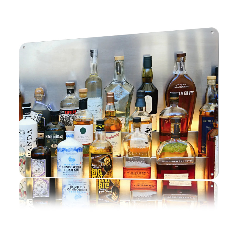 مجموعة زجاجات الخمور ملصق مخصص - مراجعة Vintage Collectible Liquor Bottles وسعره