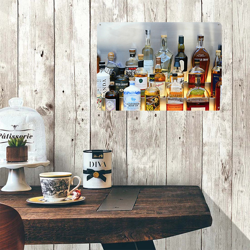 مجموعة زجاجات الخمور ملصق مخصص - مراجعة Vintage Collectible Liquor Bottles وسعره